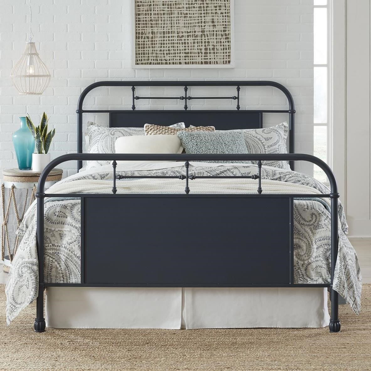 Liberty Furniture Vintage Series King Metal Bed with Turned Spindles